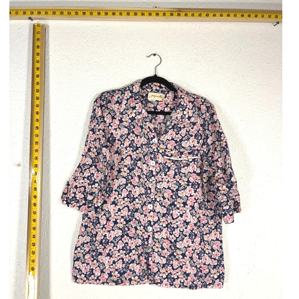 Floral Pink and Navy Women's Pajama Set - Picture 5 of 10